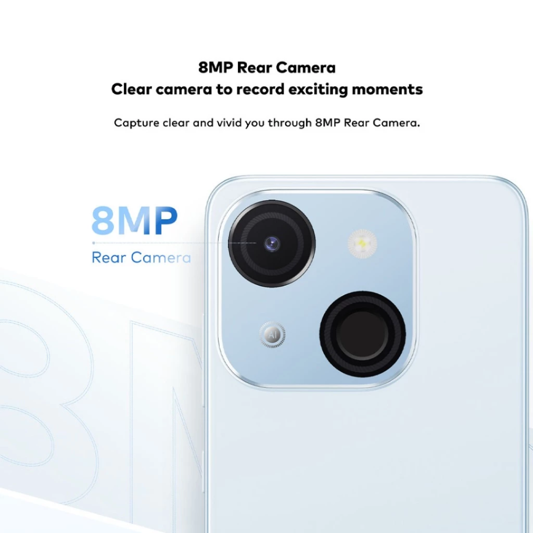 itel A50C rear design and camera layout